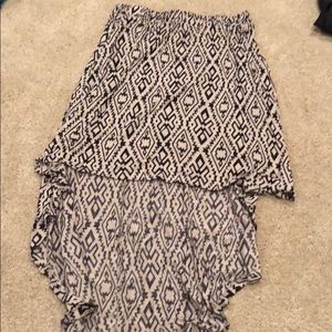 Tribal high low skirt